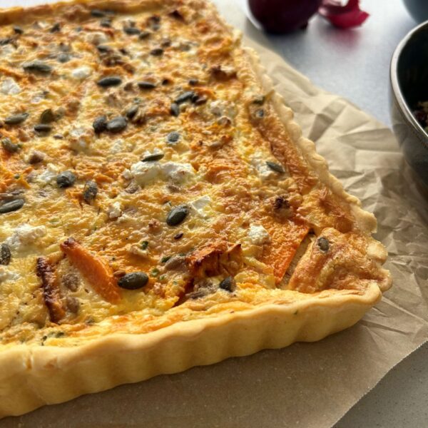 Roasted Pumpkin, Caramelised Onion and Goat Cheese Tart - Image 2